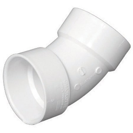Charlotte Pipe And Foundry Charlotte Pipe Schedule 40 4 in. Hub X 4 in. D Hub PVC 45 Degree Elbow 1 pk PVC003211400